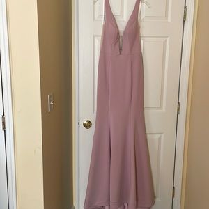 Prom gown brand new size 6 dusty rose color